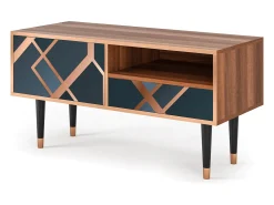 Móvel De Tv| Mueble de TV - 115х59х48 cm - T3 - Ashy 1920', Nogueira Castanho