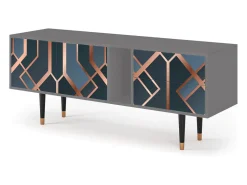 Móvel De Tv* Mueble de TV - 170х69х48 cm - T1 - Ashy 1920', Cinza Cinzento