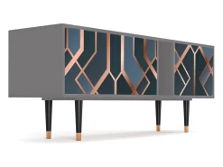Móvel De Tv* Mueble de TV - 170х69х48 cm - T1 - Ashy 1920', Cinza Cinzento
