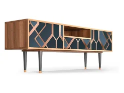 Móvel De Tv* Mueble de TV - 170х59х41 cm - T6 - Ashy 1920', Nogueira Castanho
