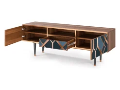 Móvel De Tv* Mueble de TV - 170х59х41 cm - T6 - Ashy 1920', Nogueira Castanho
