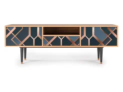 Móvel De Tv* Mueble de TV - 170х59х41 cm - T6 - Ashy 1920', Nogueira Castanho