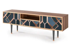 Móvel De Tv* Mueble de TV - 170х59х41 cm - T6 - Ashy 1920', Nogueira Castanho