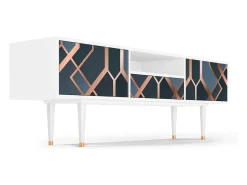 Móvel De Tv| Mueble de TV - 170х59х41 cm - T6 - Ashy 1920', Branco Bege