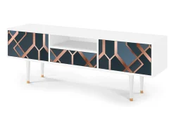 Móvel De Tv| Mueble de TV - 170х59х41 cm - T6 - Ashy 1920', Branco Bege