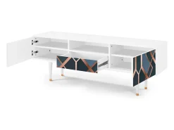 Móvel De Tv| Mueble de TV - 170х59х41 cm - T6 - Ashy 1920', Branco Bege