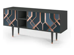 Móvel De Tv* Mueble de TV - 150х69х41 cm - T5 - Ashy 1920', Antracite Cinza antracite