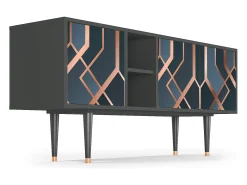 Móvel De Tv* Mueble de TV - 150х69х41 cm - T5 - Ashy 1920', Antracite Cinza antracite