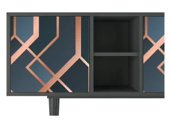 Móvel De Tv* Mueble de TV - 150х69х41 cm - T5 - Ashy 1920', Antracite Cinza antracite