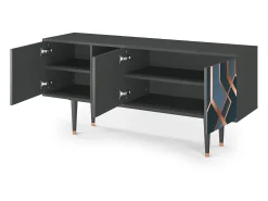 Móvel De Tv* Mueble de TV - 150х69х41 cm - T5 - Ashy 1920', Antracite Cinza antracite
