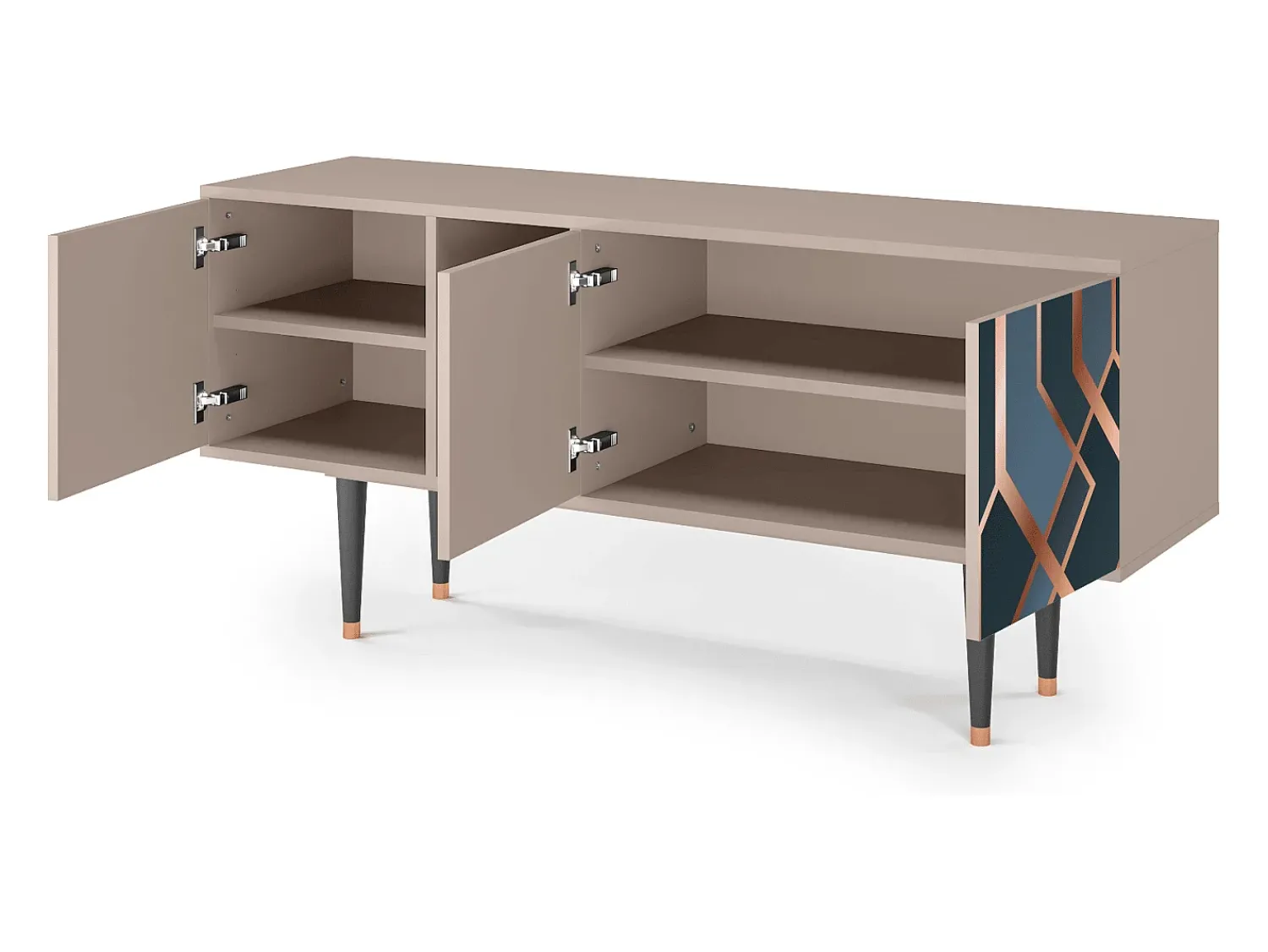 Mueble de TV - 150х69х41 cm - T5 - Ashy 1920', Latte^ Móvel De Tv