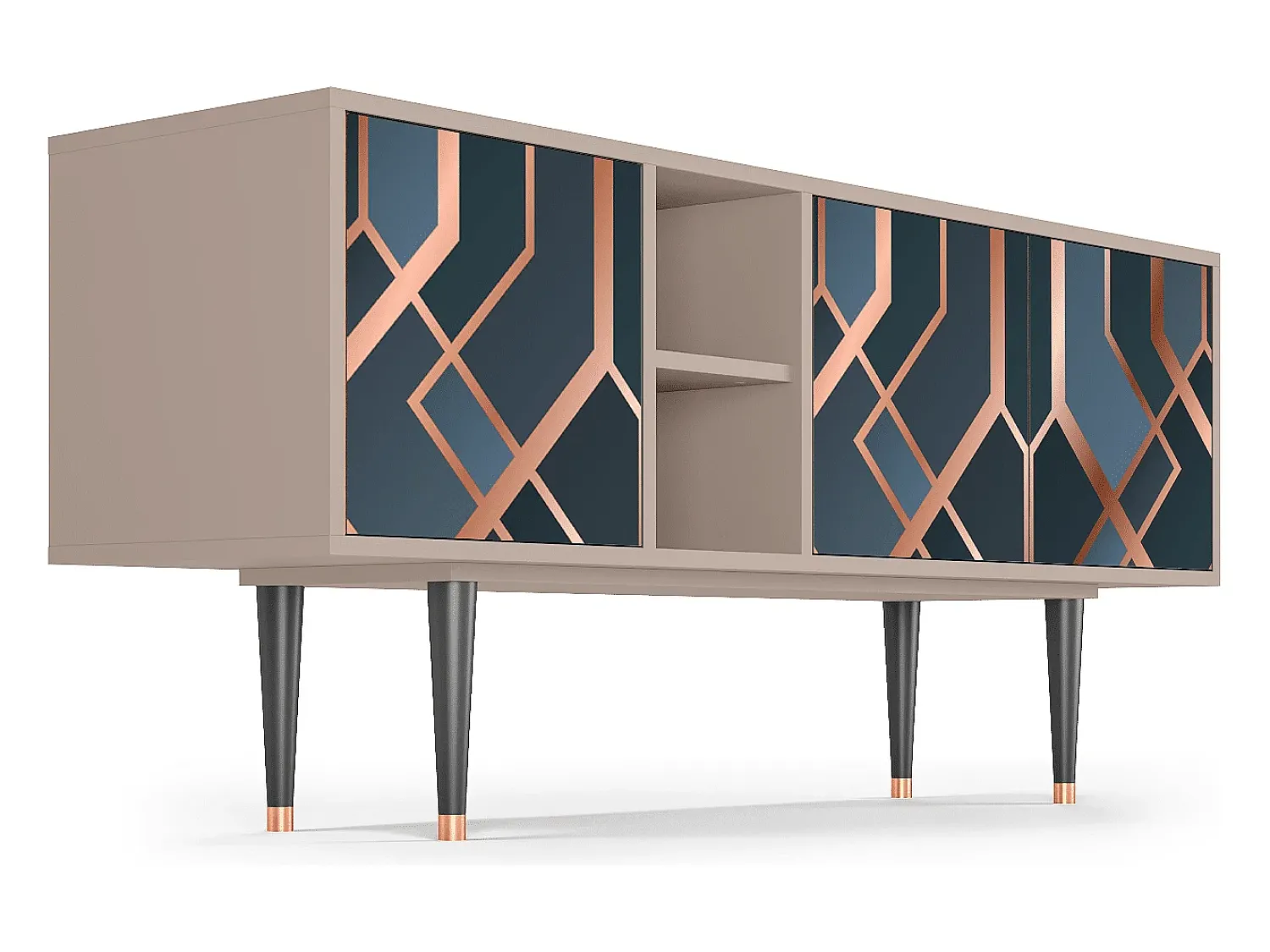 Mueble de TV - 150х69х41 cm - T5 - Ashy 1920', Latte^ Móvel De Tv