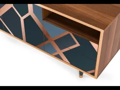 Móvel De Tv* Mueble de TV - 125х56х41 cm - T7 - Ashy 1920', Nogueira Castanho