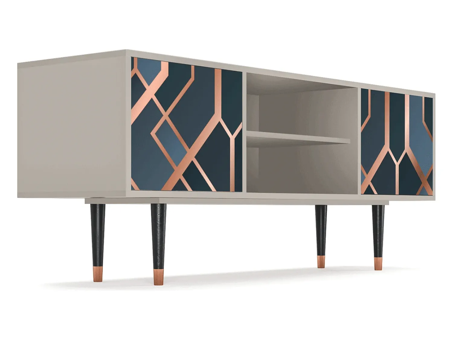 Móvel De Tv* Mueble de TV - 170х69х48 cm - T2 - Ashy 1920', Areia Bege
