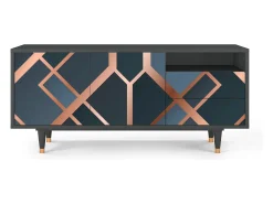 Móvel De Tv* Mueble de TV - 125х56х41 cm - T7 - Ashy 1920', Antracite Cinza antracite