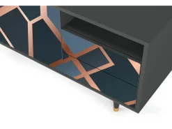Móvel De Tv* Mueble de TV - 125х56х41 cm - T7 - Ashy 1920', Antracite Cinza antracite