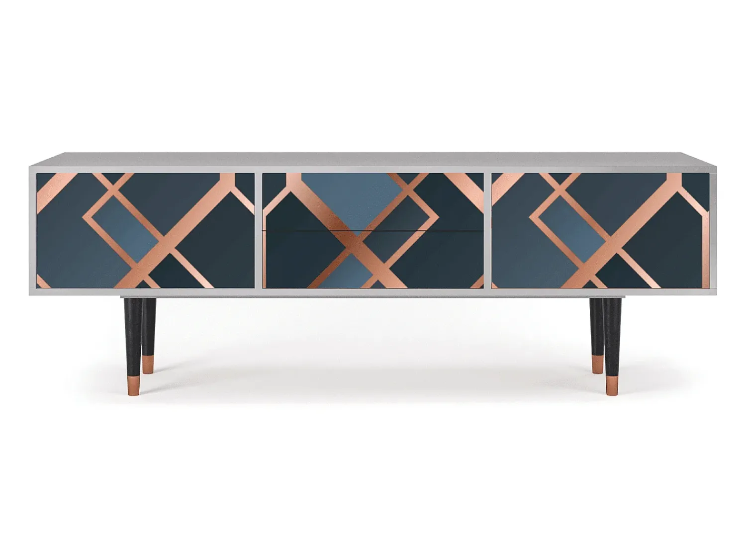 Móvel De Tv| Mueble de TV - 170х59х48 cm - T4 - Ashy 1920', Cinza Cinzento