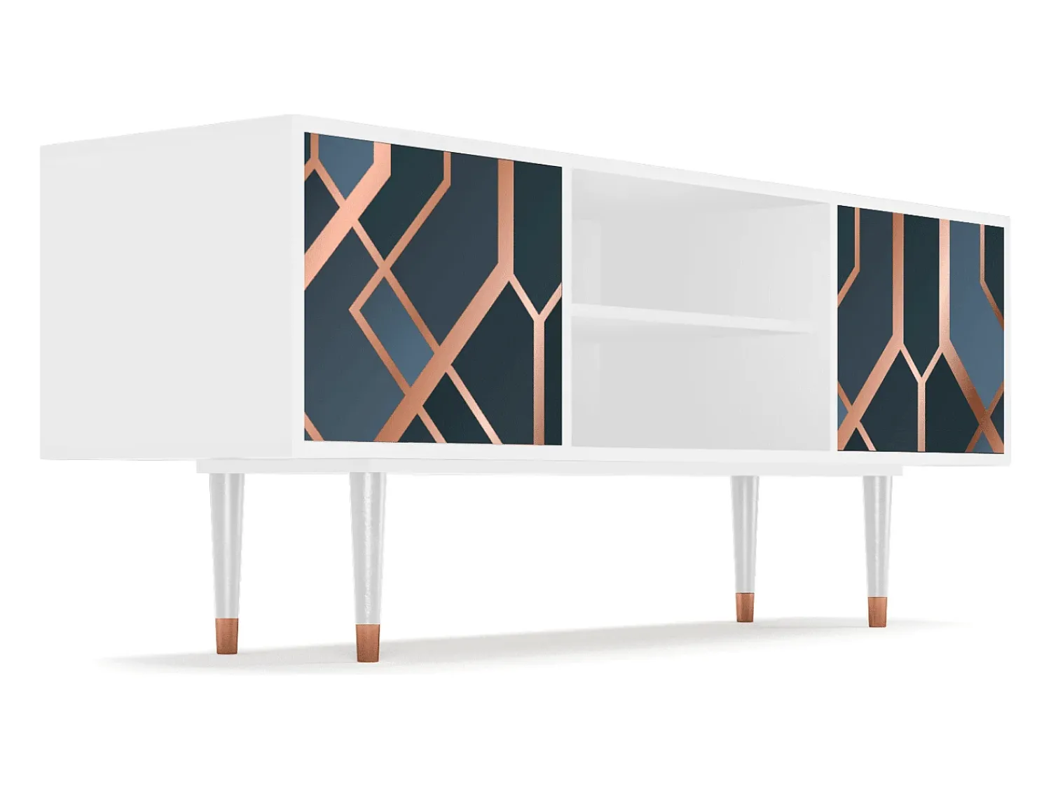 Móvel De Tv| Mueble de TV - 170х69х48 cm - T2 - Ashy 1920', Branco Bege