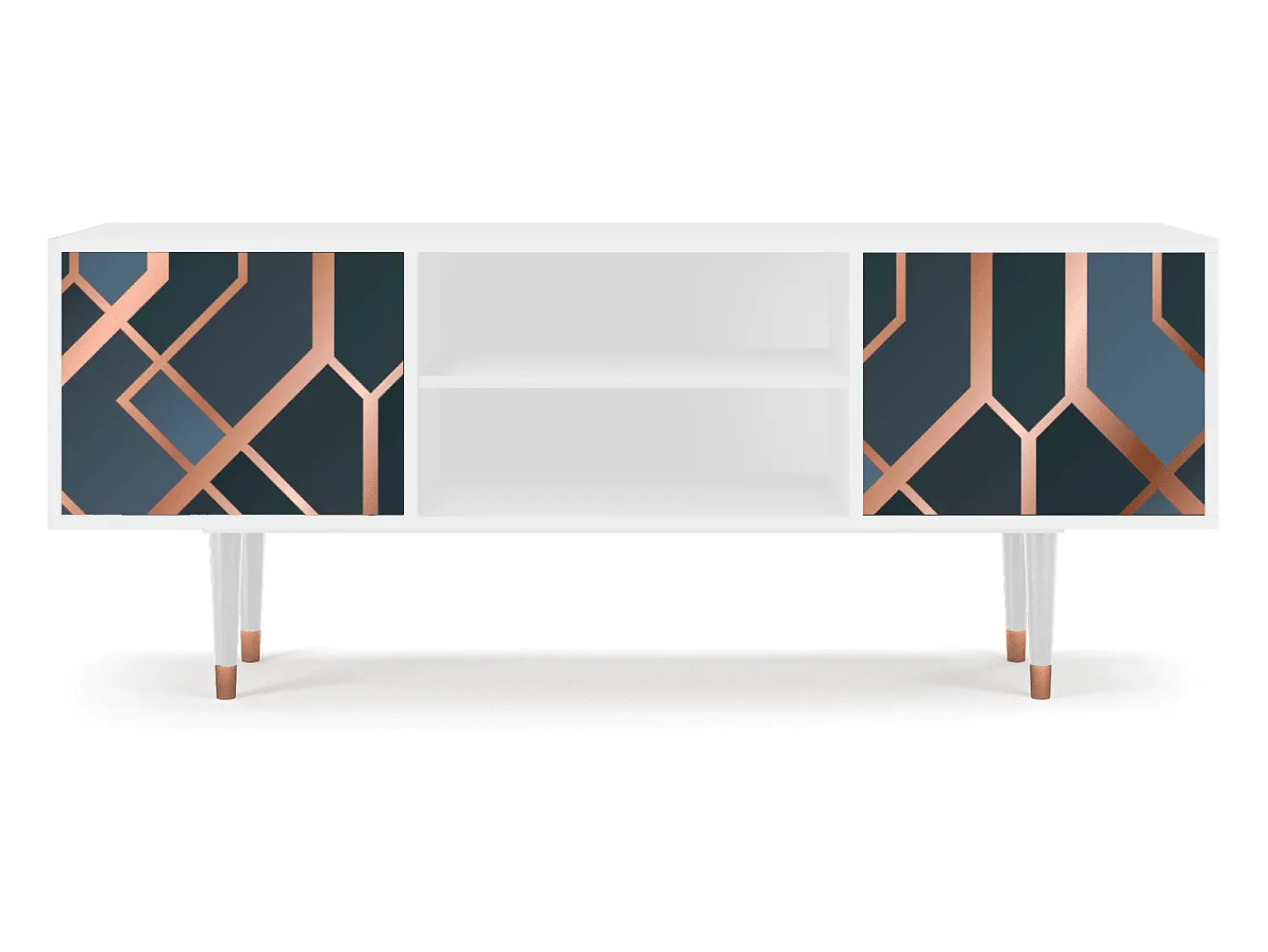 Móvel De Tv| Mueble de TV - 170х69х48 cm - T2 - Ashy 1920', Branco Bege