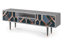 Móvel De Tv| Mueble de TV - 170х59х41 cm - T6 - Ashy 1920', Cinza Cinzento