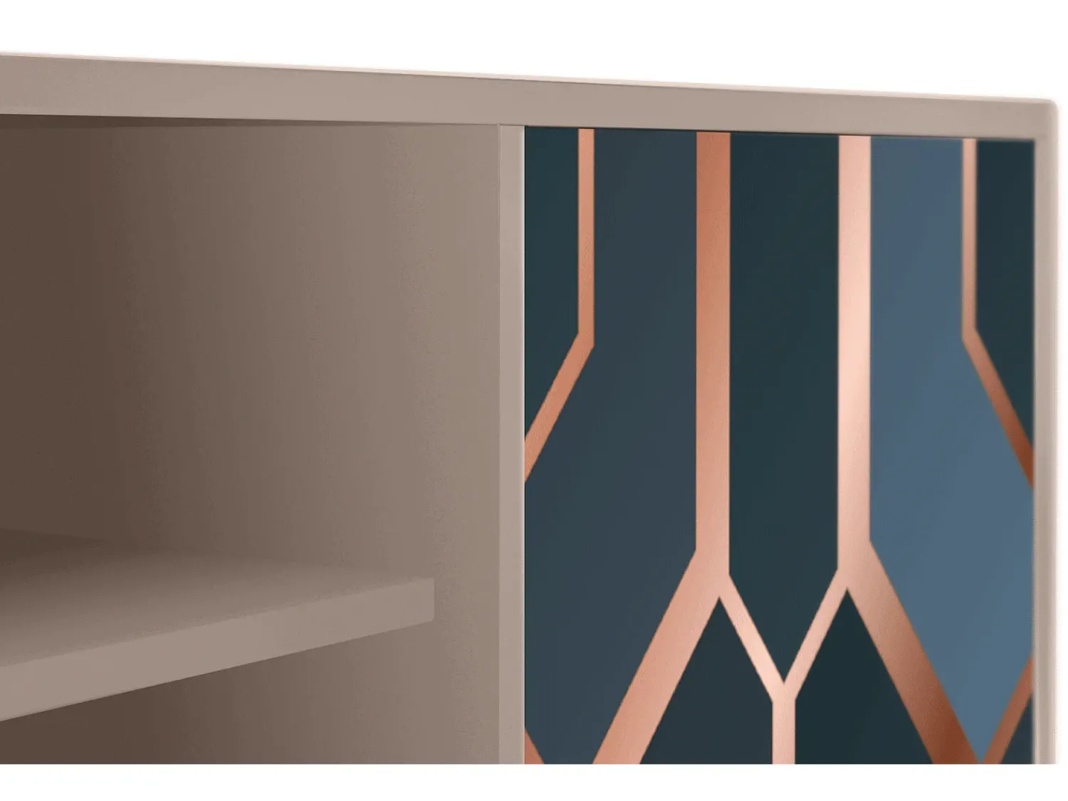 Outlet Mueble de TV - 170х69х48 cm - T2 - Ashy 1920', Latte Bege