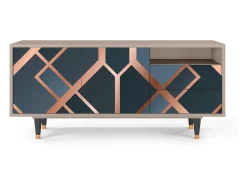 Móvel De Tv* Mueble de TV - 125х56х41 cm - T7 - Ashy 1920', Latte Bege