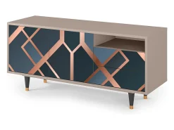 Móvel De Tv* Mueble de TV - 125х56х41 cm - T7 - Ashy 1920', Latte Bege