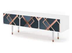 Móvel De Tv| Mueble de TV - 170х59х48 cm - T4 - Ashy 1920', Branco Bege