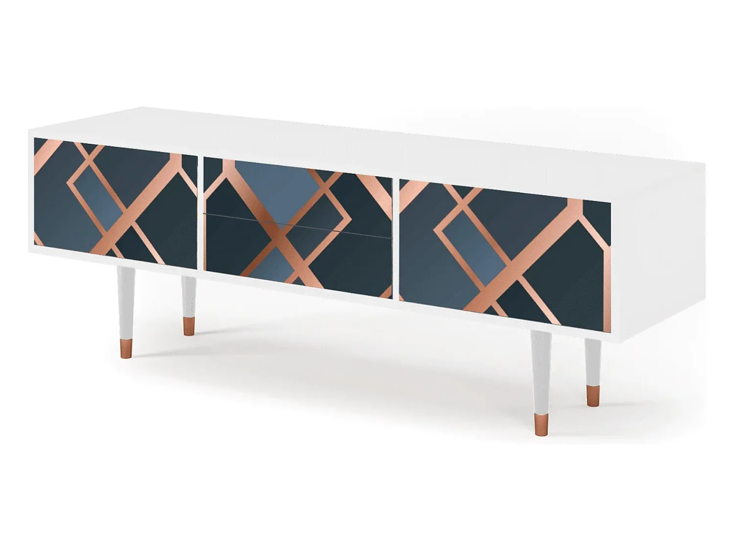 Móvel De Tv| Mueble de TV - 170х59х48 cm - T4 - Ashy 1920', Branco Bege