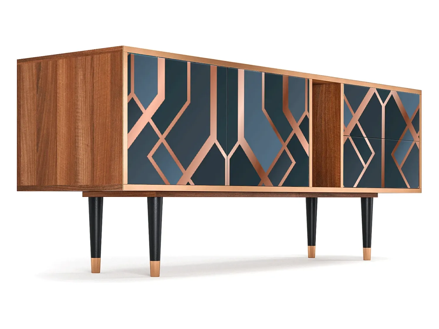 Móvel De Tv* Mueble de TV - 170х69х48 cm - T1 - Ashy 1920', Nogueira Castanho