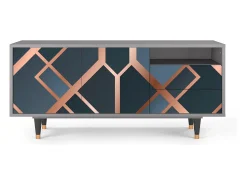 Mueble de TV - 125х56х41 cm - T7 - Ashy 1920', Cinza^ Móvel De Tv