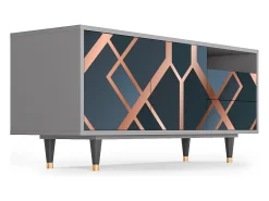 Mueble de TV - 125х56х41 cm - T7 - Ashy 1920', Cinza^ Móvel De Tv