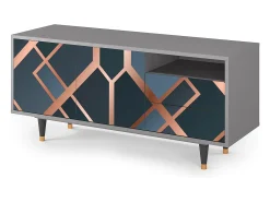Mueble de TV - 125х56х41 cm - T7 - Ashy 1920', Cinza^ Móvel De Tv