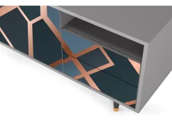 Mueble de TV - 125х56х41 cm - T7 - Ashy 1920', Cinza^ Móvel De Tv