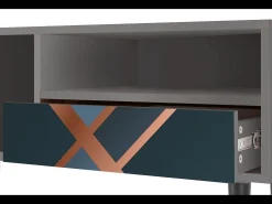 Mueble de TV - 115х59х48 cm - T3 - Ashy 1920', Cinza^ Móvel De Tv