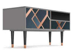 Mueble de TV - 115х59х48 cm - T3 - Ashy 1920', Cinza^ Móvel De Tv