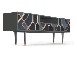 Móvel De Tv| Mueble de TV - 170х59х41 cm - T6 - Ashy 1920', Antracite Cinza antracite