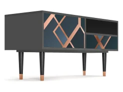 New Mueble de TV - 115х59х48 cm - T3 - Ashy 1920', Antracite Cinza antracite