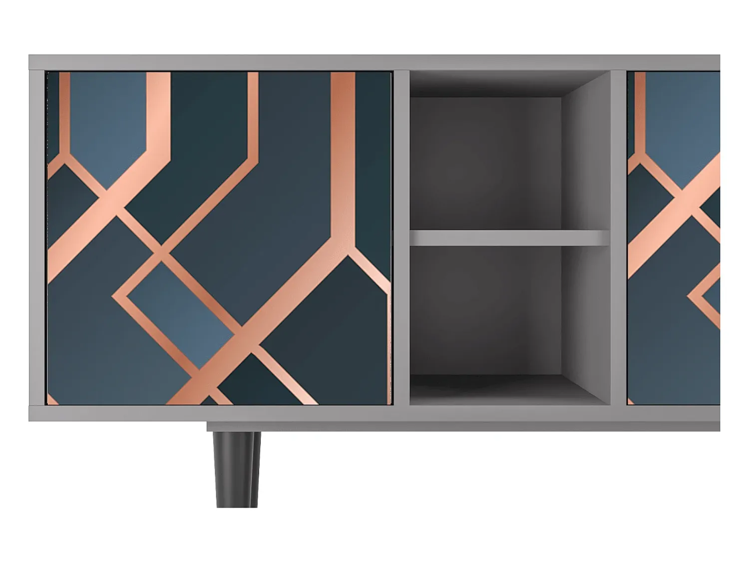 Hot Mueble de TV - 150х69х41 cm - T5 - Ashy 1920', Cinza Cinzento