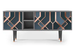 Hot Mueble de TV - 150х69х41 cm - T5 - Ashy 1920', Cinza Cinzento