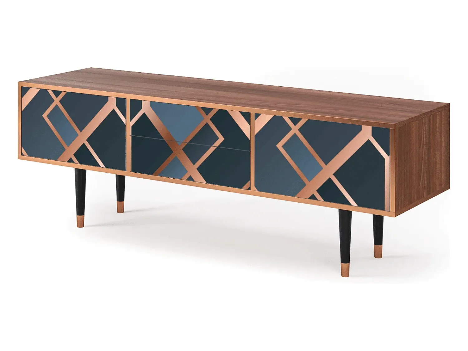 Móvel De Tv| Mueble de TV - 170х59х48 cm - T4 - Ashy 1920', Nogueira Castanho