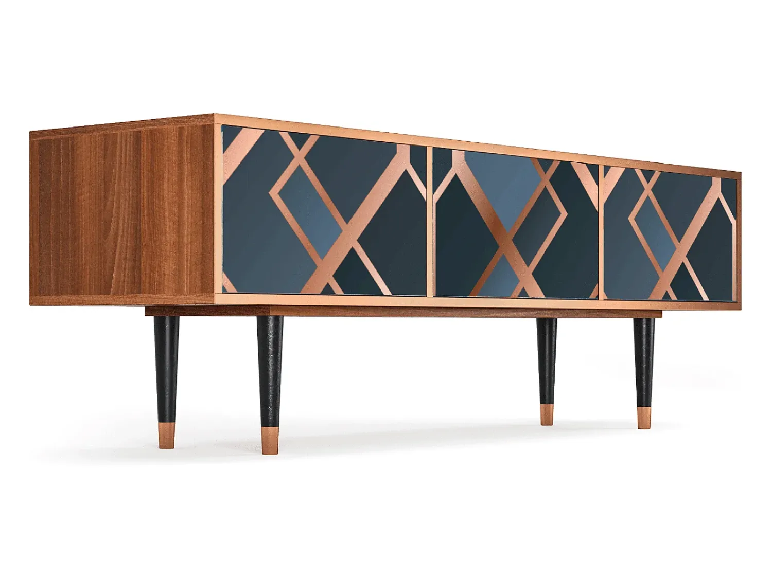 Móvel De Tv| Mueble de TV - 170х59х48 cm - T4 - Ashy 1920', Nogueira Castanho