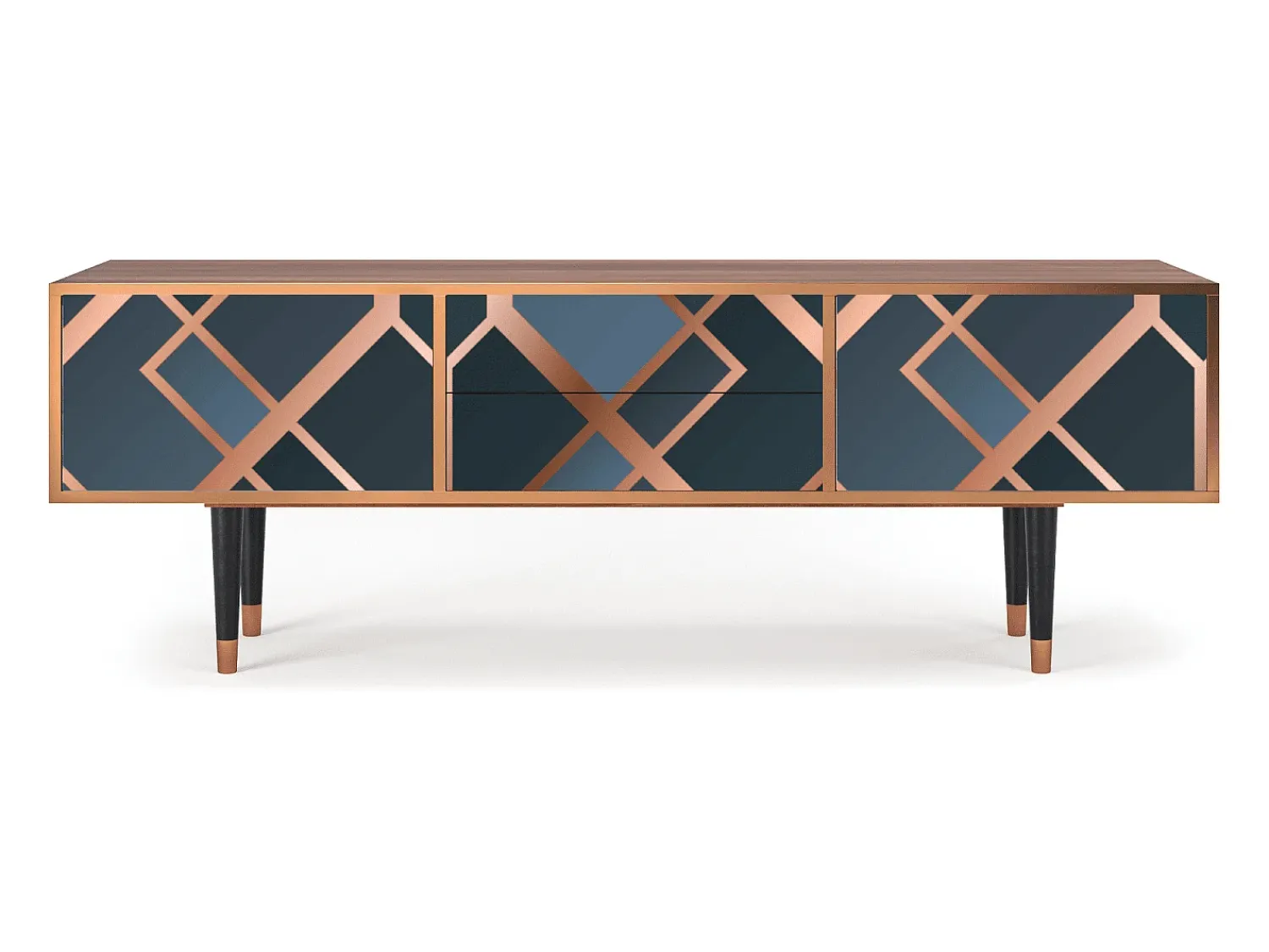 Móvel De Tv| Mueble de TV - 170х59х48 cm - T4 - Ashy 1920', Nogueira Castanho