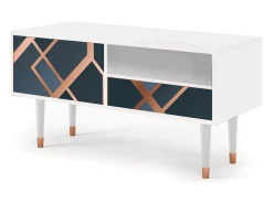 Outlet Mueble de TV - 115х59х48 cm - T3 - Ashy 1920', Branco Bege