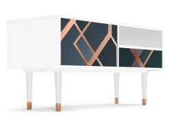 Outlet Mueble de TV - 115х59х48 cm - T3 - Ashy 1920', Branco Bege