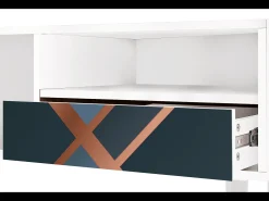 Outlet Mueble de TV - 115х59х48 cm - T3 - Ashy 1920', Branco Bege
