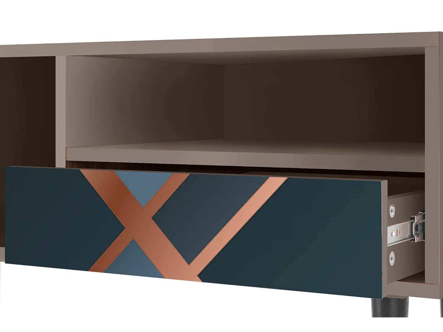 Móvel De Tv* Mueble de TV - 115х59х48 cm - T3 - Ashy 1920', Latte Bege