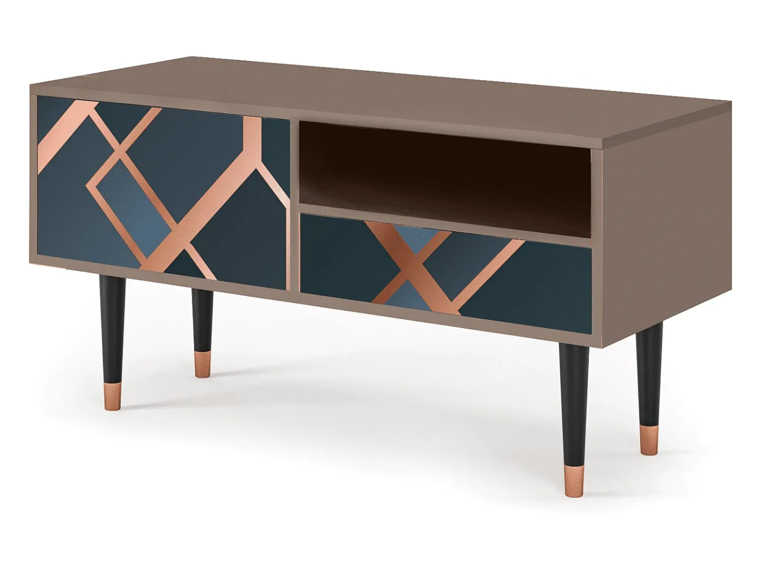 Móvel De Tv* Mueble de TV - 115х59х48 cm - T3 - Ashy 1920', Latte Bege