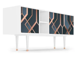 Best Mueble de TV - 150х69х41 cm - T5 - Ashy 1920', Branco Bege