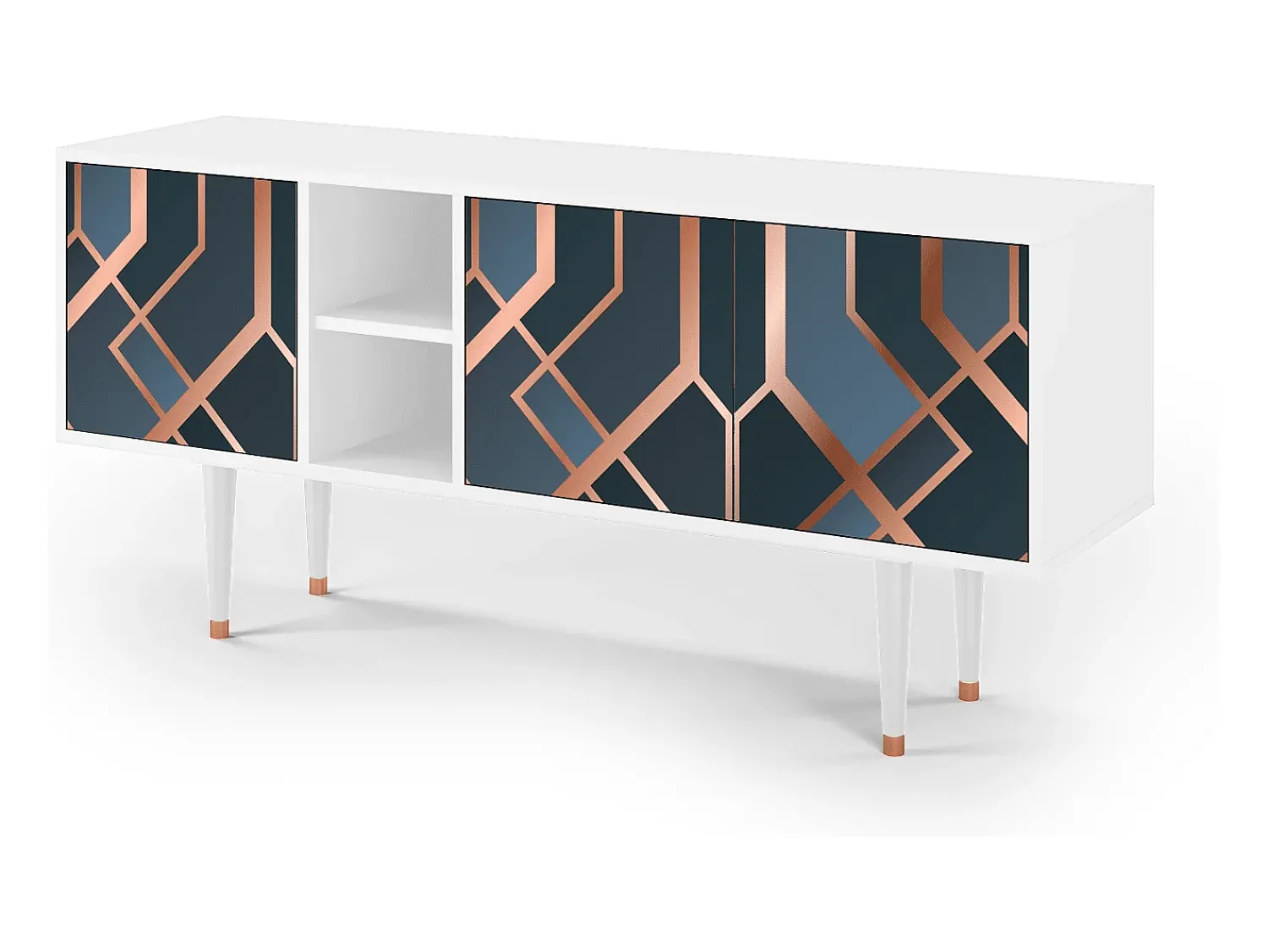 Best Mueble de TV - 150х69х41 cm - T5 - Ashy 1920', Branco Bege